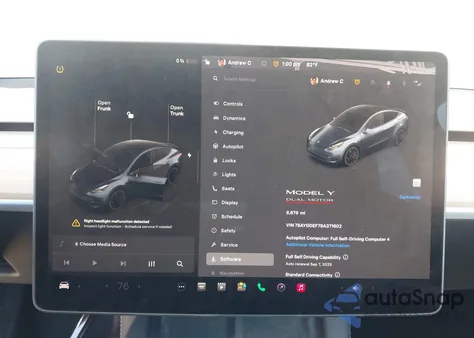 2025 Tesla Model Y Performance Dual Motor All-Wheel Drive from USA, damaged, VIN 7SAYGDEF7SA371602